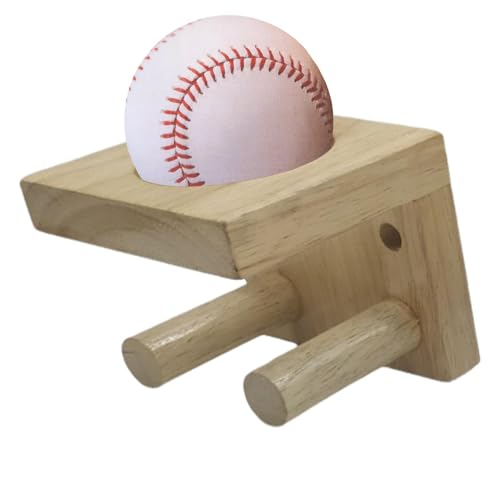 Baseball-Display-Wandhalterung, Baseballschläger-Halterung, Wandhalterung,Organizer für Baseball- und Softballschläger aus Holz - Baseballschlägerhalterung, robuster Schlägerständer für die Garage zu von Generisch