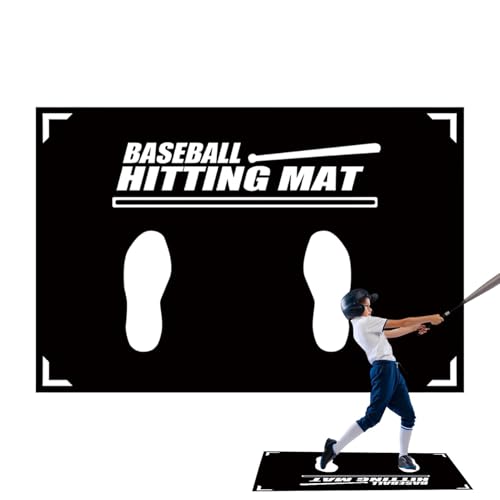 Baseball-Matten zum Schlagen – rutschfeste Baseball-Stanzmatte, Outdoor-Baseball-Trainingszubehör, 90 x 60 cm, für Baseball oder Softball von Generisch