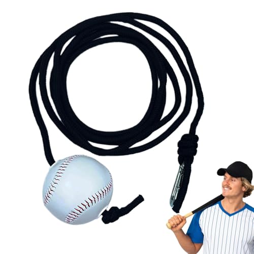 Baseball-Schlagtrainer, Baseball-Schwung-Trainingshilfe - Softball Swing Baseball Trainer Seil | Schwungverbesserungsball, Sporttrainingshilfe für Geschwindigkeit und Genauigkeit für Garten, Fitnessst von Generisch