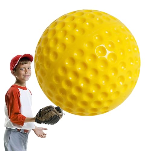 Baseball-Übungsbälle, Freizeitgebrauch, blanko, 2,4 cm, Jugend-Baseball, offizielle Standardgröße, PU-Übungsbälle zum Schlagen oder Ersatz von Baseball- und Softball-Trainingslochball von Generisch