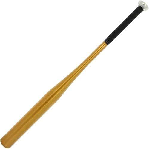 Baseballschläger aus Aluminium – 76 cm (30 Zoll), robust & leicht – Goldfarbener Alu-Schläger für Training, Freizeit & Selbstverteidigung von Generisch