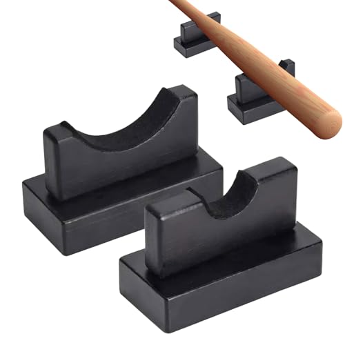 Baseballschlägerhalterung, 1 Paar Holz Baseballschläger-Ständer, Multifunktionaler Displayhalter Mit Weichem Futter, Platzsparender Baseballschlägerständer Baseballschlägerhalterung, 1 Paar Holz Baseballschläger-Ständer, Multifunktionaler Displayhalter Mit Weichem Futter, Platzsparender Baseballschlägerständer von Generisch