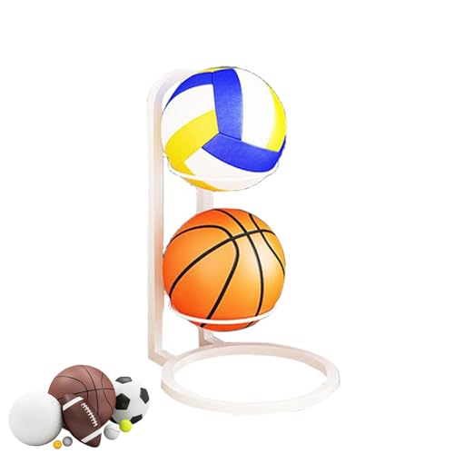 Basketball-Aufbewahrungsregal – Fußball-Präsentationsständer, Volleyball-Ständer aus Gusseisen, tragbares, mehrlagiges Eisenball-Aufbewahrungsregal, Ball-Organizer für Schlafzimmer, Wohnzimmer, von Generisch