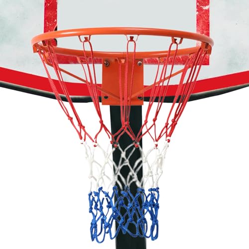 Basketballnetz,Standard-Basketballnetz - Leichtes Standard-Basketballnetz aus Nylon - Robustes Basketball-Spielnetz, verdickt für Korb für Basketballspiele, Spielplatz von Generisch