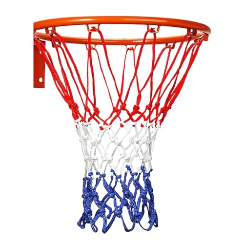 Basketballnetz tragbar, Basketballnetz für Korb | Leichtes Ersatz-Standard-Basketballnetz aus Nylon - Verbessern Sie das Basketballspielerlebnis. Allwetternetz für Spielplätze und Stadien von Generisch