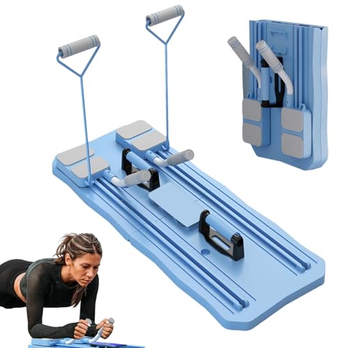 Bauchroller Übungsrad - Faltbares Pilates Reformer Board Mit Ellenbogenstütze | Multifunktionales Bauch Übungsbrett | Automatisches Rebound Bauchbrett Kerntrainer Ab Trainingsgerät von Generisch