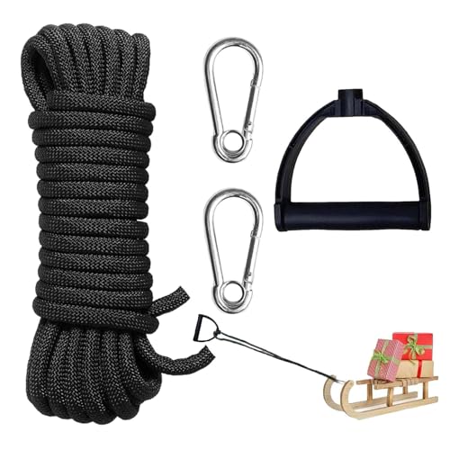 Generisch Baumkletterseil, Kletterseil,Verstellbare Sicherheitsseil-Karabiner aus hochfestem Edelstahl | Kletterausrüstung mit Griff für Campingschaukel-Outdoor-Abenteuer von Generisch