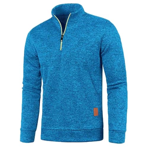 Befristetes Angebot Heute, Rollkragenpullover Herren Half Zip Pullover Turtleneck Arbeitspullover Sweatshirts Einfarbig Stehkragen Pullover Winter Pullover Fleecepullover Strickpullover von Generisch