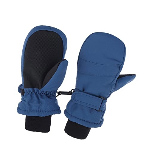 Big Kid Handschuhe Jungen Mädchen Schneehandschuhe Outdoor Warm Ski Fäustlinge (Blau, Einheitsgröße) von Generisch