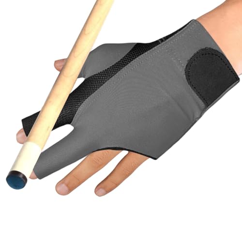 Billard-Pool-Handschuh, Pool-Queue-Sport-Handschuh - Pool-Billard-Handschuh - Atmungsaktive 3-Finger-Handschuhe, rutschfest, professioneller Stretch-Handschuh für die linke Hand/rechte Hand für Männer von Generisch