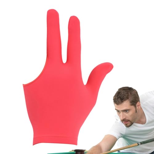 Billardhandschuhe – Atmungsaktive Billard-Pool-Handschuhe, 3-Finger, Billard-Handschuhe, Billard-Queue-Handschuh für Schützen, Karom, Pool, elastisches Pool-Billardzubehör von Generisch