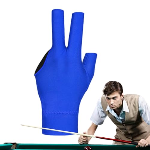 Billardtisch-Handschuhe, 3-Finger-Billard-Handschuhe, professionelle Billardhandschuhe, atmungsaktiv, elastisch, rutschfest, absorbieren Schweiß, passend für linke und rechte Hand von Generisch