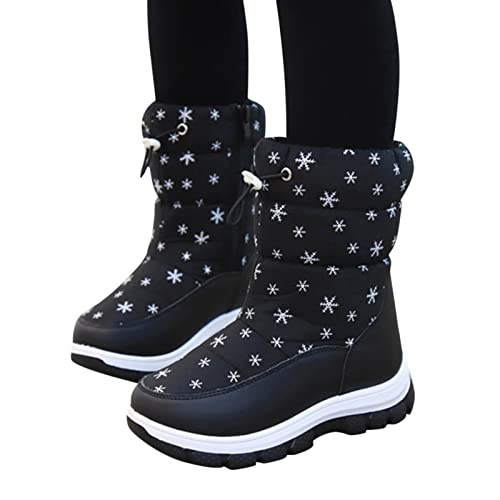 Black Friday, Winterstiefel Kinder Mädchen Warme Winter Winterschuhe - Stiefel wasserdichte Gummistiefel Bequeme Herbstschuhe Gefüttert Herbst Kinderschuhe Warm Schneestiefel von Generisch