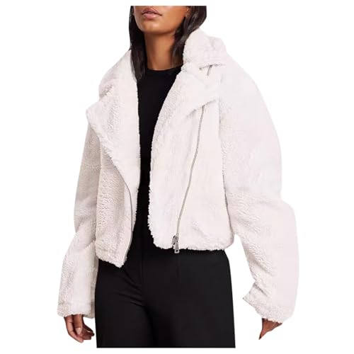 Black Friday Angebote 2024, Mantel Damen Herbst, Teddyfleece Jacke Damen Herbst Flauschig Teddy Fleecejacke - Kuscheljacke Bequem Winter Plüschjacke Oversize Herbstjacke Warm Dicke von Generisch