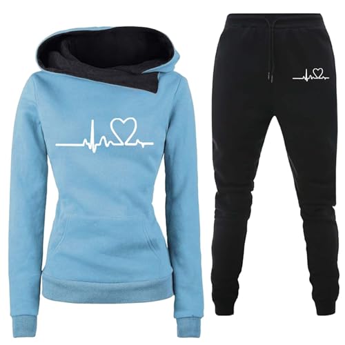 Black Friday Angebote 2024,Damen Trainingsanzug Set 2-Teilig Heartbeat Print Hoodie Jogginghose Sweatshirt Hose Zweiteiler Jogginganzüge Damen Kapuzenpullover Sporthose Set Warm Vlies Kleidungsset Black Friday Angebote 2024,Damen Trainingsanzug Set 2-Teilig Heartbeat Print Hoodie Jogginghose Sweatshirt Hose Zweiteiler Jogginganzüge Damen Kapuzenpullover Sporthose Set Warm Vlies Kleidungsset von Generisch
