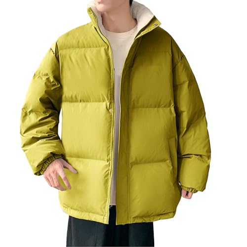 Black Friday Angebote 2024,Daunenjacken,Puffer Jacke Winterjacke Herren Jacken Männer Übergangsjacke Daunenjacke Große Größen% Winterparka Schwarz Herren-Jacken Gelb,XXL von Generisch