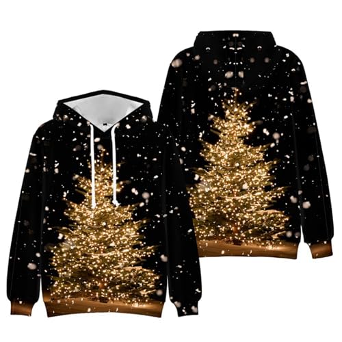 Blitzangebote Des Tages, Christmas Hoodie Herren Mode Winter Weihnachtshoodie - Kapuzenshirt Kapuzenpulli Lustig Weihnachtspullis Rundhals Pullover Weihnachten Mit 3d Lustige Weihnachtsmotiv Sweatshir von Generisch