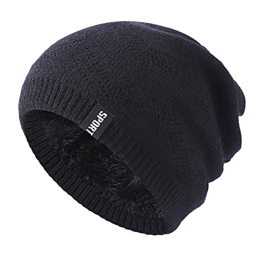 Blitzangebote des Tages, Beanie Mütze Für Herren Damen Winter Dickem Warmem Futter Strickmütze - Wintermützen Dehnbare Weiche Unisex Laufmützen Wollmütze von Generisch