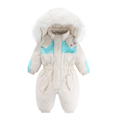 Blitzangebote des Tages, Schneeanzug Kinder Wasserdicht Outdoor Skihose - Winteroverall Atmungsaktiv Winterjacke Winteranzug Unisex Daunenjacke 2tlg Verdickte Skianzug von Generisch