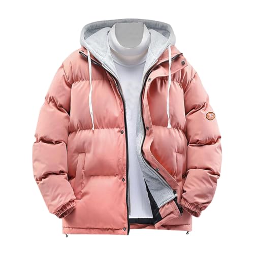 Blitzangebote des Tages Aktuell,Herren Jacke,Daunenjacke Herren Winterjacke Winterjacken Männer Jacken Jacke Winter% Übergangsjacke Herrenwinterjacken Jacket Men Thermojacke Rosa,4XL von Generisch