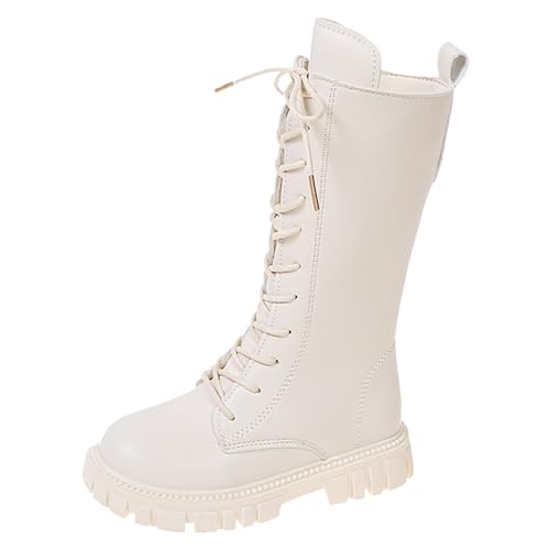 Boots Mädchen 35 Mädchen Weichsohlen Kleinkindschuhe Isolierung Plus Kinderschuhe Einfarbig Kurze Lederstiefel Outdoor Gefüttert Trekkingschuhe Warme Atmungsaktiv Nude-Stiefel Baumwollstiefel von Generisch