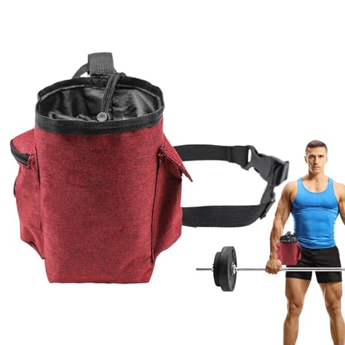 Boulder-Chalk-Tasche, Chalk-Bag-Eimer - Kreidebeutel für das Fitnessstudio mit verstellbarem Hüftgurt und Reißverschlusstasche | Organizer-Paket, Tasche mit Kordelzug für Erwachsene von Generisch