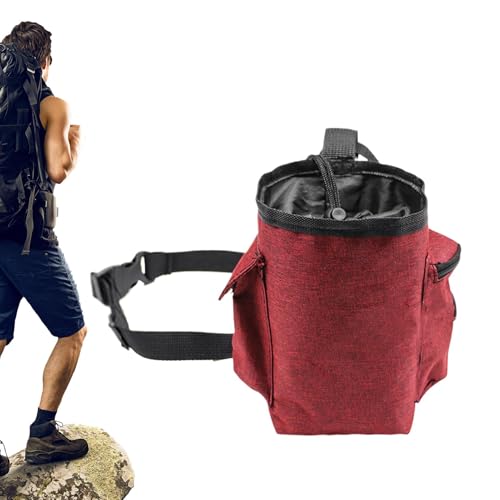 Boulder-Chalk-Tasche, Chalk-Bag-Eimer - Kreidebeutel für das Fitnessstudio mit verstellbarem Hüftgurt und Reißverschlusstasche | Tasche mit Kordelzug, Organizer-Paket für Damen und Herren von Generisch