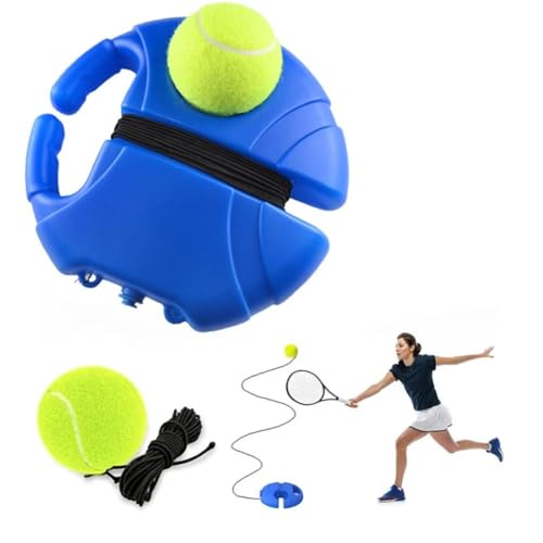 Bounce Back Tennisball, Bounce Back Tennis, Tennis Trainer Rebound Ball mit Saite, Tennis Bounce Back Trainer, Reflex Bounceback Tennis mit langem elastischem Seil für Anfänger von Generisch