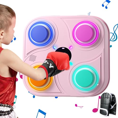 Box-Musik-Trainingsgerät,Musik-Boxgerät - Wandmontierte Boxmaschine, Stanzmaschine mit Handschuhen | Leichter Sportspielzeug-Trainings-Boxtrainer für Kinder von Generisch