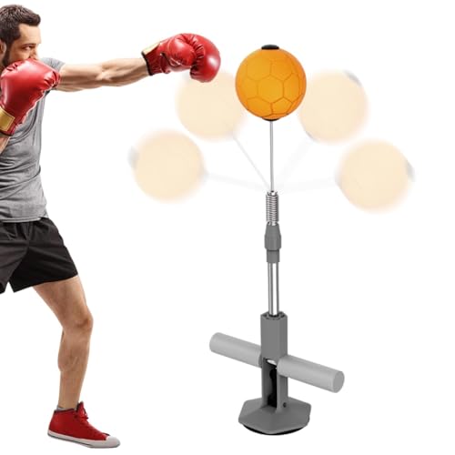 Box-Speedball – Box-Geschwindigkeitstrainer, Reflexball-Ständer, glattes Schlagen, schneller Rückprall, Stehtrainer, verstellbare Boxtrainingswerkzeuge, höhenverstellbare Reflex-Tasche für Zuhause, von Generisch