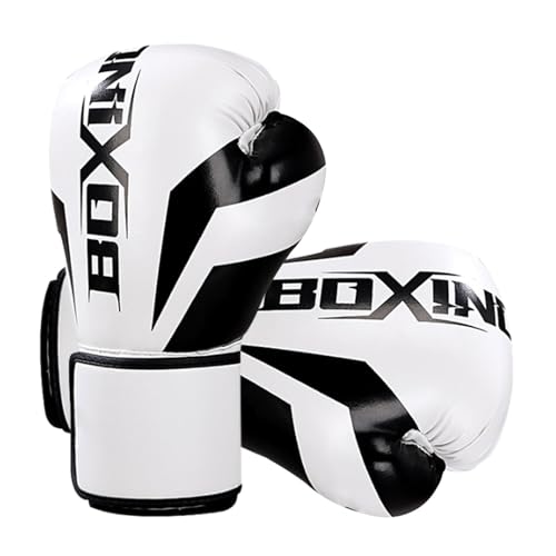 Boxhandschuhe – Leder-Boxhandschuhe | Boxhandschuhe Herren | Boxhandschuhe mit verstellbaren Riemen | Box-Trainingshandschuhe | Kickboxhandschuhe für Boxen, Kickboxen, Muay von Generisch