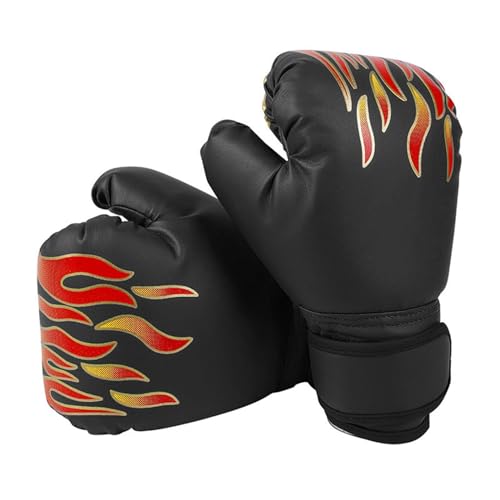 Boxhandschuhe für Kinder, 1 Paar Schwere Bag-Handschuhe für Anfänger, Schützende und atmungsaktive Trainingshandschuhe, für Kickboxen und Boxsack, Schwarz von Generisch