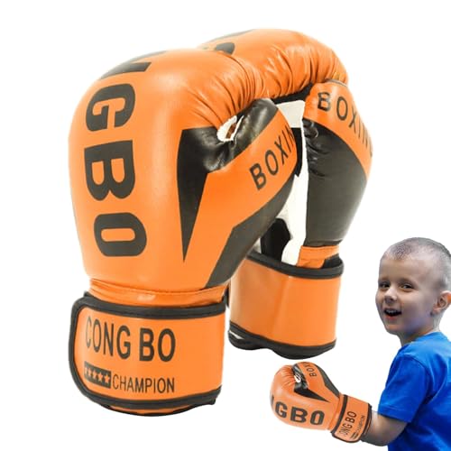 Boxhandschuhe für Kinder, Boxhandschuhe für Kinder, atmungsaktive Kampfhandschuhe, Boxhandschuhe für Kinder, Kickboxhandschuhe für Kinder, atmungsaktiv und bequem für Boxen, Kickboxen, Muay Thai von Generisch