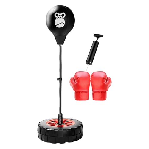 Boxing Reflex Bag, Punching Exercise Bag, Height Adjustable Bags, Boxing Speed Bags, Height Adjustable Boxing Reflex Bag with Punching Gloves, Designed for Training and Improving Reflexes von Generisch