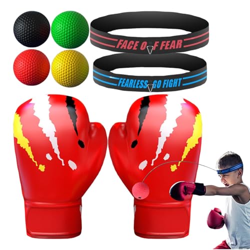 Boxing Reflex Ball Set, Adjustable Reflex Ball, Reflex Training Ball Set, Boxing Equipment, Headband And Gloves, Portable Boxing Training Ball Set, Boxing Equipment For Boys, Girls von Generisch