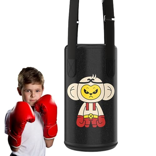 Boxsack,Boxtrainingstasche Kinder Sandsack - Robuster Kinder-Sandsack, höhenverstellbar, Box-Speedbag mit Aufhängegurten für Karate, Muay Thai, Judo, MMA, Boxen von Generisch