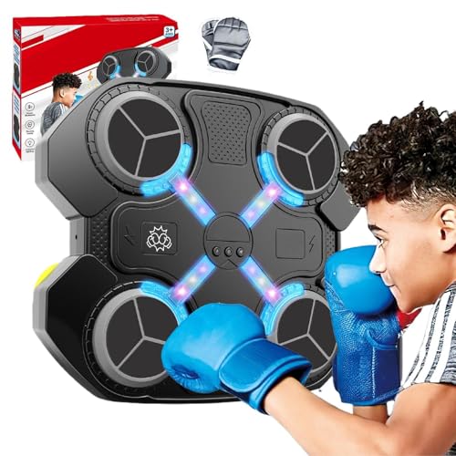 Boxtrainer zur Wandmontage, Stanzmaschine mit Musik,Stanzmaschine mit Handschuhen Intelligente Musikboxmaschine - Leichter Boxtrainer zur Wandmontage, Boxziel für Boxer von Generisch