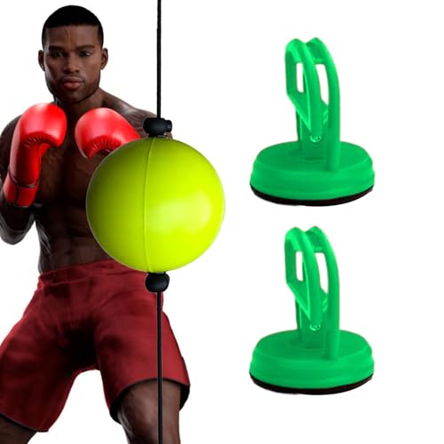 Boxtrainerball – Box-Doppelend-Speedball | Box-Speedbag mit Saugnapf und elastischem Seil | Training Boxsack Ball Training und Stressabbau Spieler-Trainingszubehör von Generisch