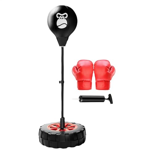 Boxtrainingsball, Freistehender Boxsack Zum Boxen, Speedbag-Boxsack Mit Ständer Und Einstellbarer Höhe, Stimmungsaufheller, Punchingball, Rage Bag Für Erwachsene Und Kinder von Generisch