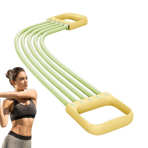 Brust Expander, 5-Fach Abnehmbar Chest Expander für Frauen, Verstellbarer Brust Expander Fitness, Fitnessgeräte für Zuhause, Fitnessstudio, Schulter, Armmuskeltraining Verwendet von Generisch