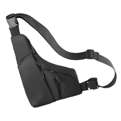 Brusttasche, verschleißfest, wasserdicht, Brusttasche, Läufer, Laufen, Hüfttasche mit verstellbaren Schultergurten, Schwarz , Refer to description, Unisex von Generisch