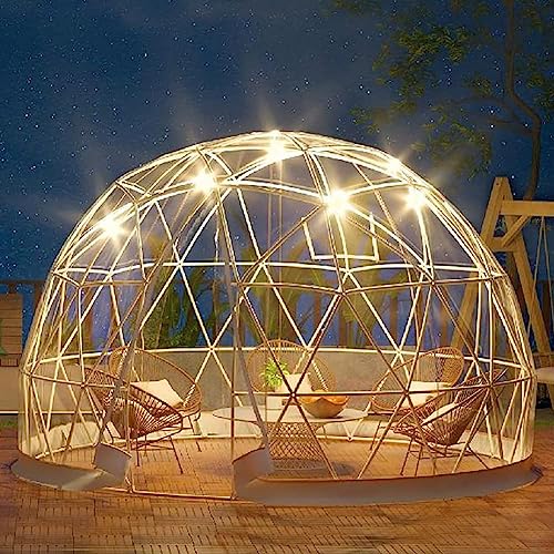 Bubble Tent Dome House, Outdoor 5-7 Personen Bubble Iglu-Zelt, 3,6 m Kuppelhaus, Campingzelt, mit PVC-Abdeckung, Tür und Fenstern für Outdoor-Essen, Hinterhof, Camping, Sternenbeobachtung von Generisch