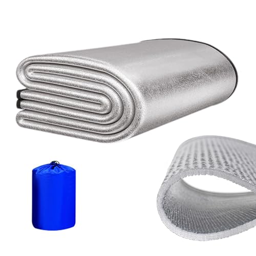 Camping-Isomatte – Isomatte Camping Strand Matratze Pad Aluminiumfolie Isomatte Decke für isolierende Zeltunterlage, Thermo-Picknick-Matte für Outdoor-Aktivitäten von Generisch