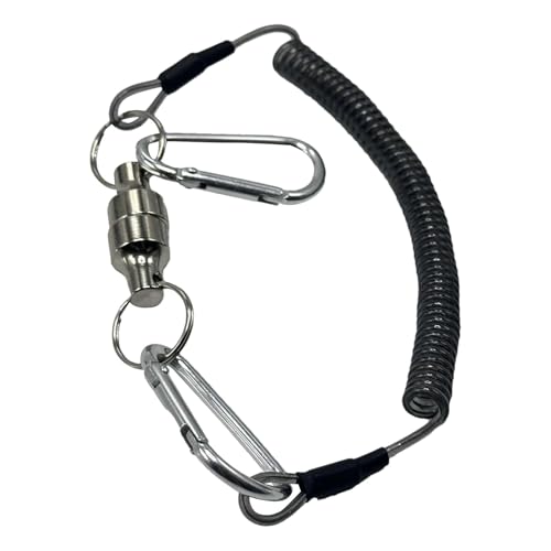 Camping-Karabiner, leistungsstarker Magnet, Wander-Wasserflaschenkarabiner, Spulen-Design, Angelwerkzeug, sicherer Clip, leistungsstarker Magnet für Reisen von Generisch