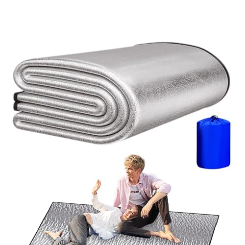 Campingmatten Zum Schlafen - Isoliermatte Aus Aluminiumfolie | Isomatte Camping | Faltbare Zeltmatte Bodenmatte | Wärmeisolierend wasserdichte Isolierdecke | Für Camping, Wandern, Picknick von Generisch