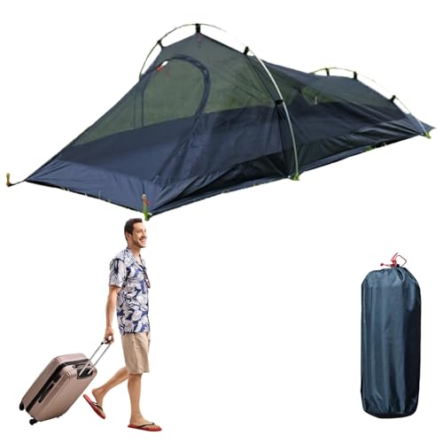 Campingzelte, Rucksackzelt für 1 Person, atmungsaktives Netzgewebe, wasserdicht, geräumig, leicht, tragbar, Rucksackzelt für Outdoor-Camping/Wandern von Generisch