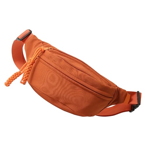 Canvas-Schultertasche, Rucksack, verschleißfeste Brusttasche, verstellbarer Schultergurt, Nylon, für tägliches Pendeln, Outdoor-Reisen, Orange, Refer to von Generisch