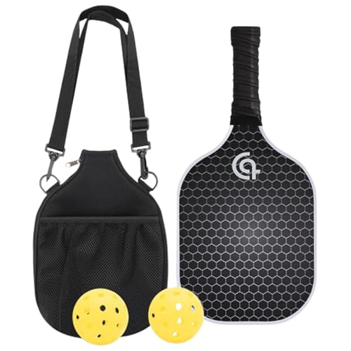 Carbonfaser-Schläger, Carbonfaser-Set,Leichter -Schläger mit Tasche - Pickle Ball Set Honeycomb Core Anti-Rutsch-Outdoor-Zubehör für den Sport von Generisch