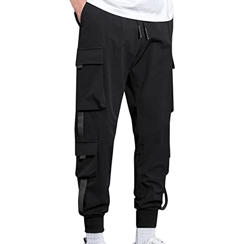 Cargohose Männer Bequem Arbeitshose - Pants Regular Fit Weite Freizeithose Modern Cargo Hose Outdoor Trekking Funktionshose Fitness Jogginghose Sommerhose Autumn Stoffhose Sporthose Mit Taschen von Generisch