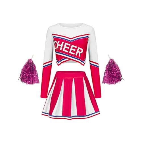 Cheerleader Kostüm Damen, Cheerleader Kostüm Kinder, Karneval Kostüm Kinder Kinderkostüm Cheerleader Für Karneval Halloween,Fasching Ballerina kostüm mädchen von Generisch